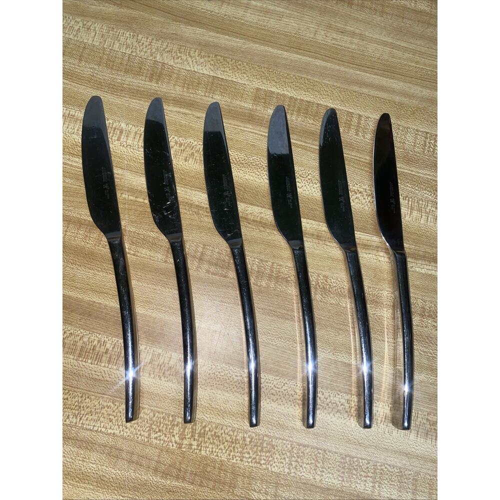 JA Henckels International Set 6 DINNER KNIVES 9 1/4” Stainless Glossy